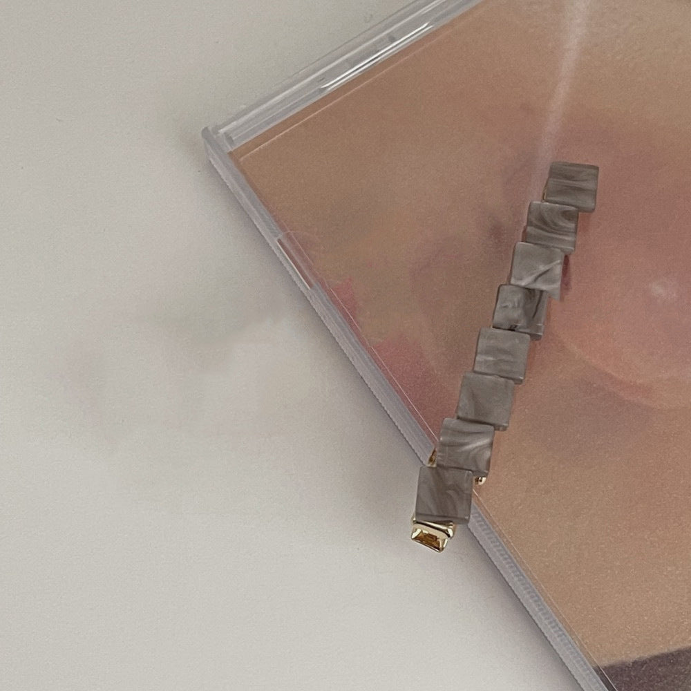 Wholesale Small Square Pattern Acetate Hair Clips